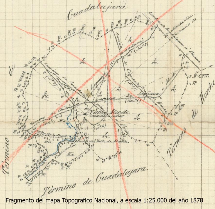 Cartografía S. XIX. Caminos y topónimos